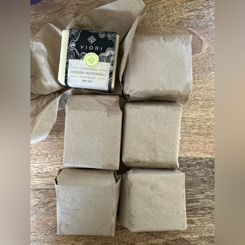 Viori Hidden Waterfall Natural Hair Conditioner Bar 2.8oz. Bundle of 6